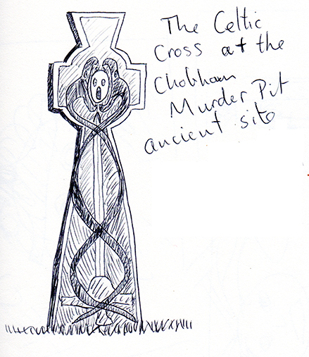 Original sketch of the cross